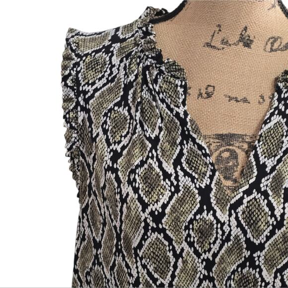 Michael Kors Snakeskin Python Stretch Sheath Dress Plus Size 1X New! - Picture 3 of 7